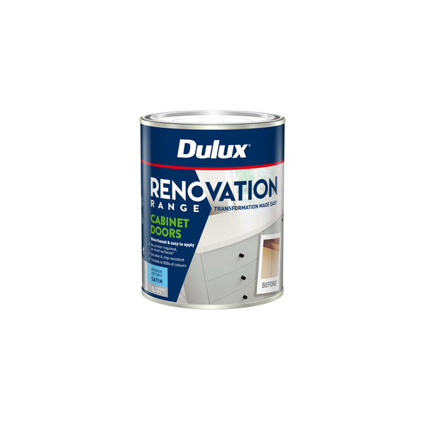 Dulux Renovation Range Cabinet Doors Satin White 1L